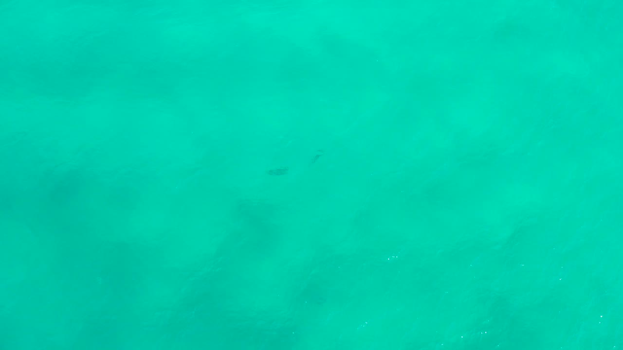 Green-blue seawater fills the first frame from San Jose del Cabo, Mexico, with faint darker patches beneath the surface and no visible people.