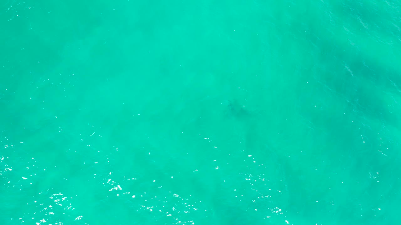 Sunlit turquoise ocean water in San Jose Del Cabo, Mexico, with brighter reflective specks near the lower area and no visible people.