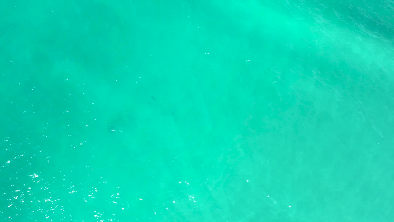 Turquoise ocean water with faint ripples and pale underwater patches.