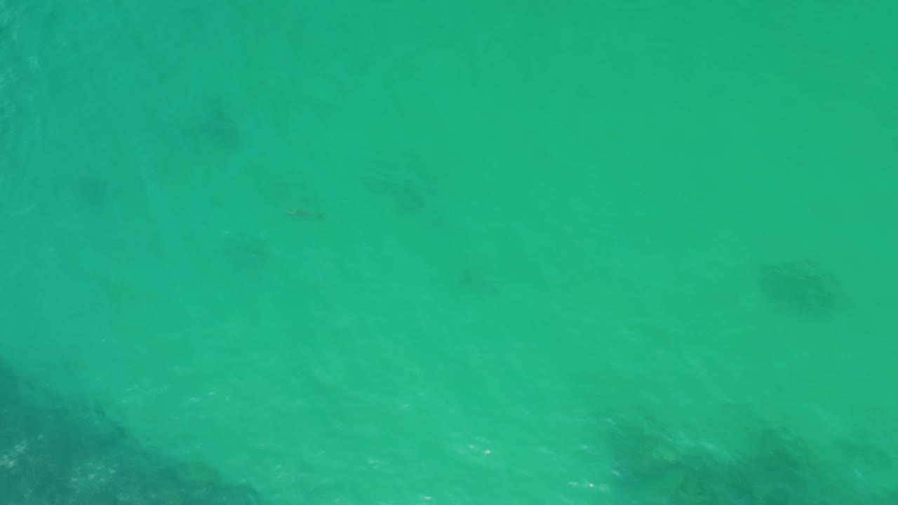 Clear green water at Palmilla Beach shows faint underwater shadows, subtle ripples, and no visible people.
