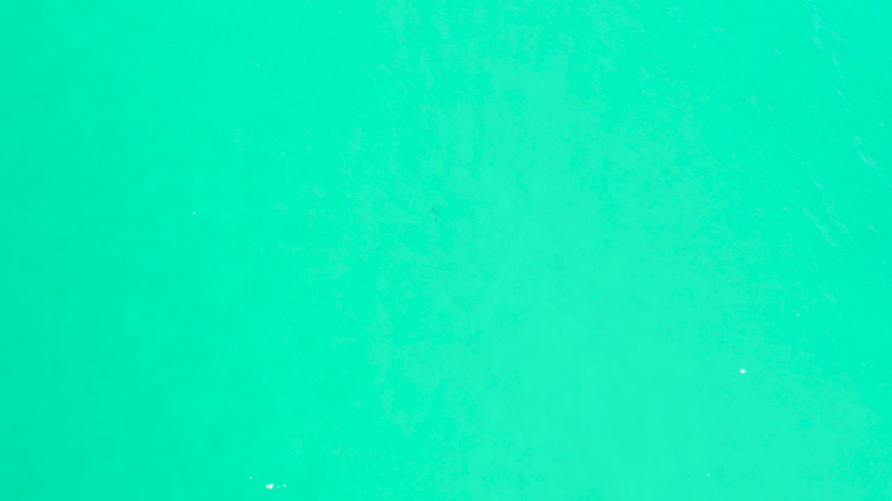 Turquoise water texture with faint suspended specks.
