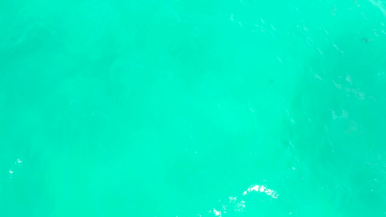 Open turquoise ocean water with pale ripples near the upper right.