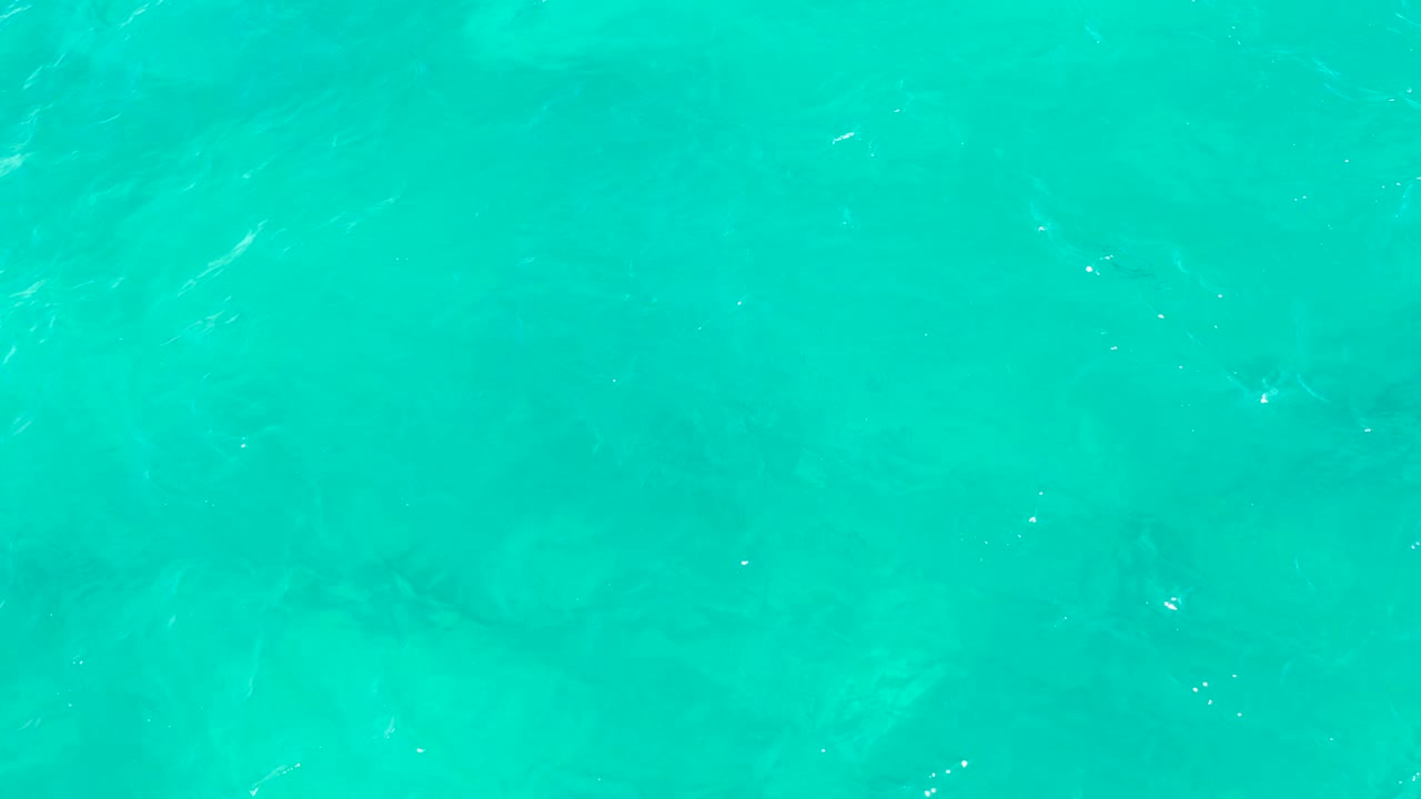 Shallow blue-green ocean surface over a barely visible seabed in East Cape, with scattered bright highlights and no visible people.