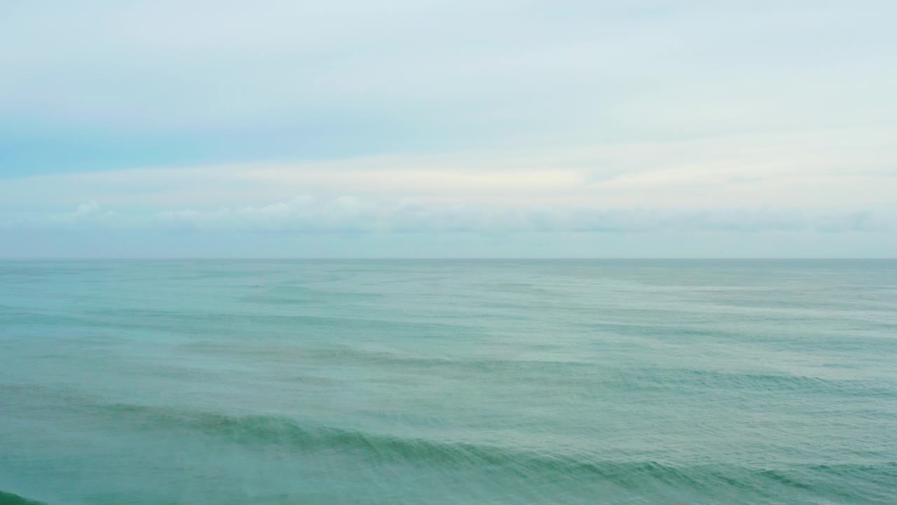 Wide ocean view under a cloudy sky