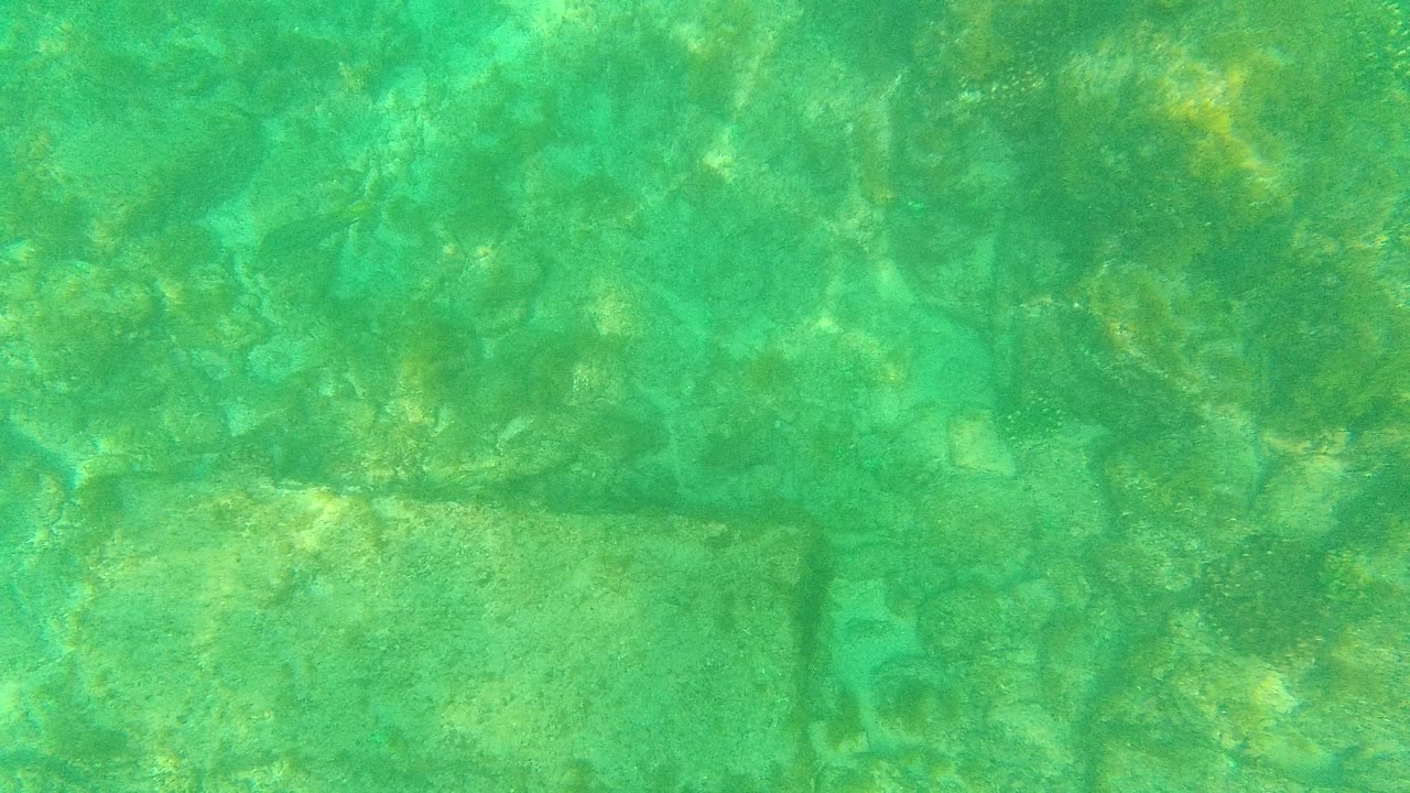 Clear turquoise water over pale underwater rocks