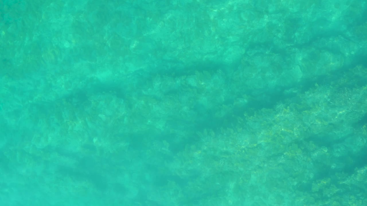 Turquoise ocean water covers a sandy rocky bottom at Shipwrecks Los Cabos, Mexico, while gentle wave marks soften the view and no people are visible.