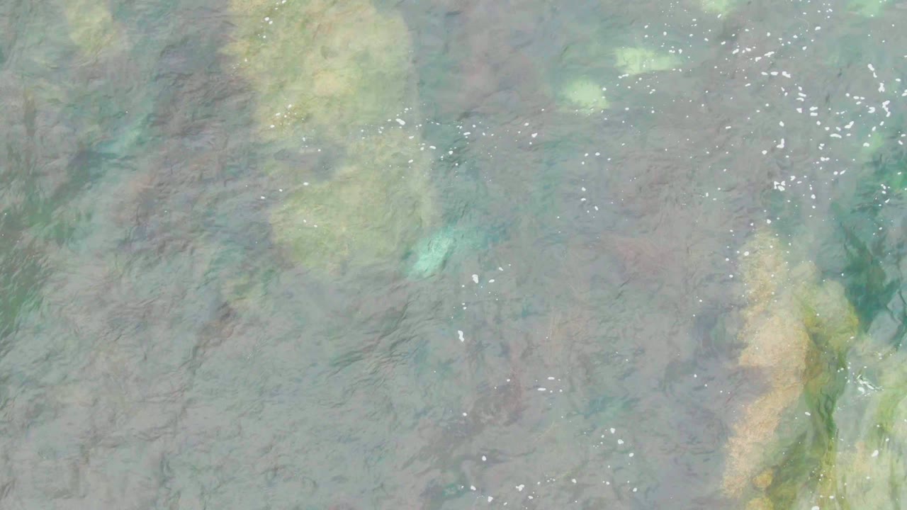 Shallow water with pale seabed patches