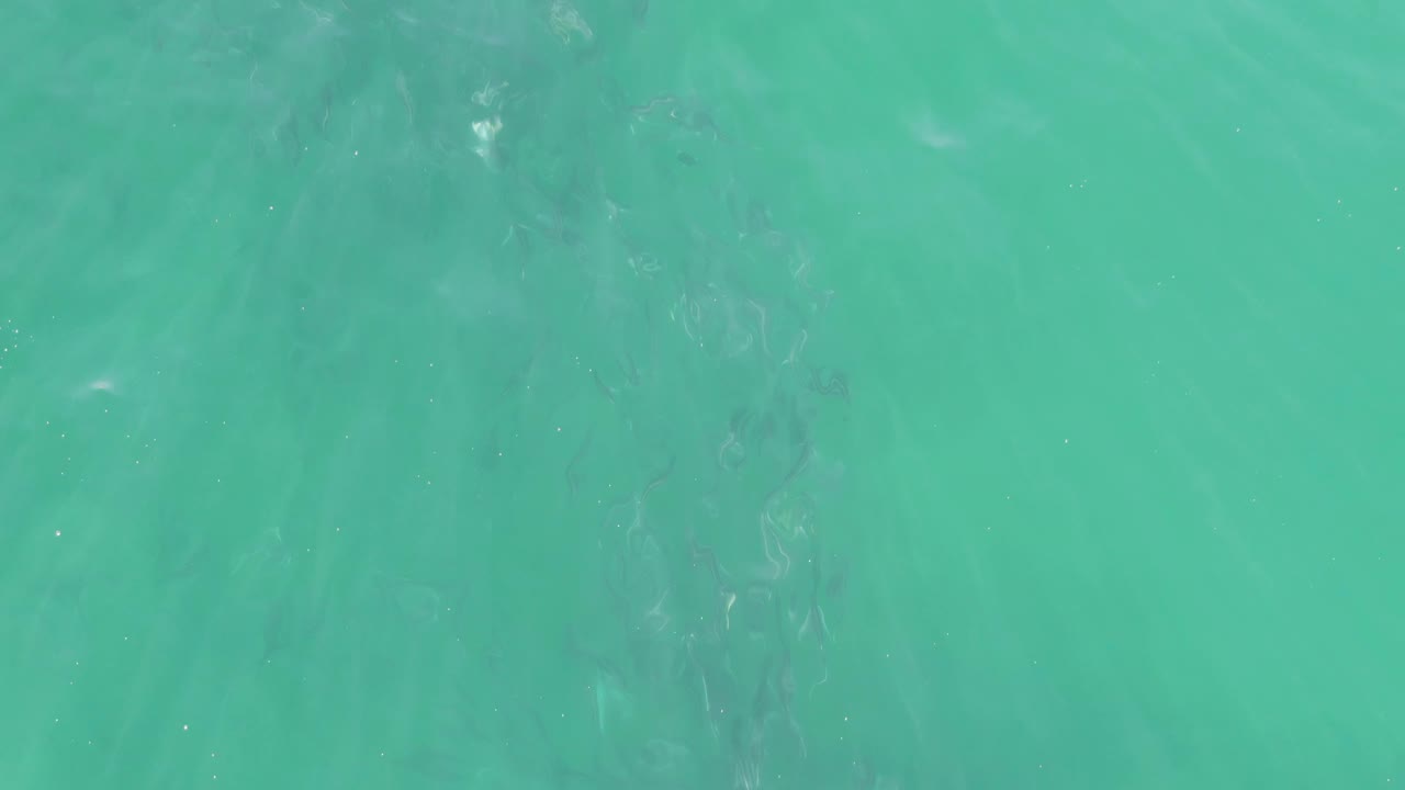 Turquoise ocean water at Buzzards Beach, Baja California Sur, fills the frame with pale highlights and muted darker patches below the surface, with no visible people.