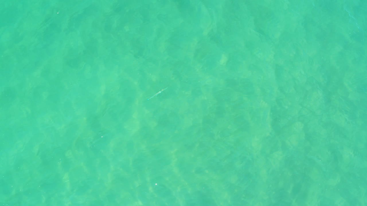 Clear turquoise shallow water with sandy bottom texture