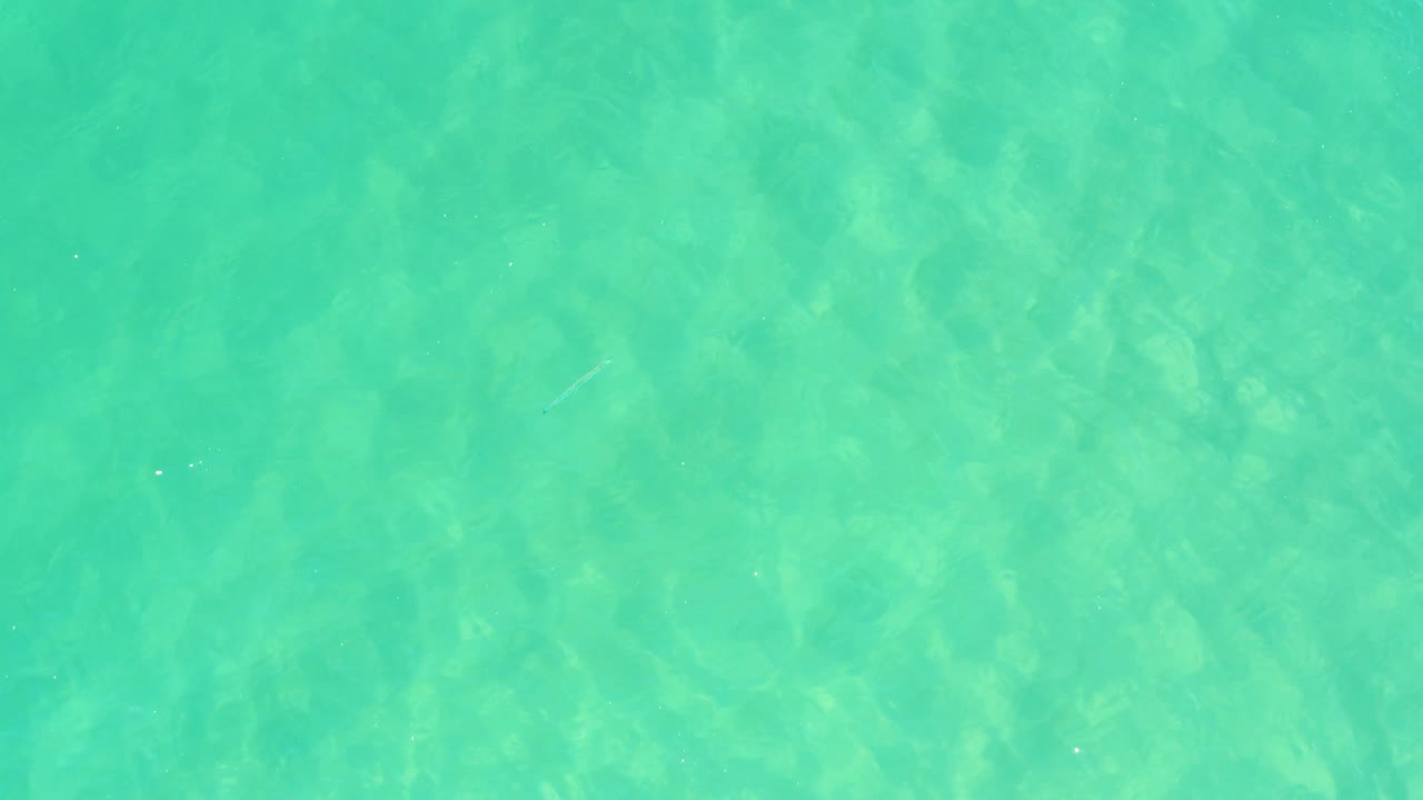 Overhead view of turquoise water in Campestre San Jose Del Cabo BCS Mexico, with faint ripples, subtle underwater texture, and no visible people.