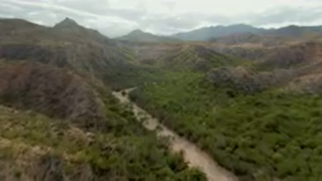 CABO PULMO BCS MEXICO-2024: Winding Road Through A Valley With Mountains In The