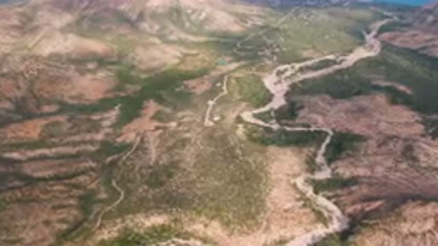 CABO PULMO BCS MEXICO-2024: Aerial Winding Road In A Mountainous Area