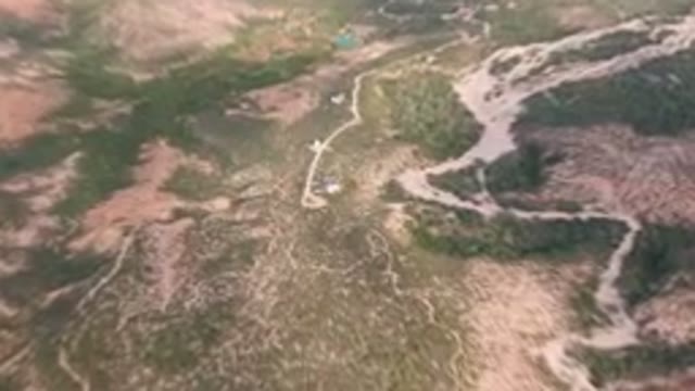 CABO PULMO BCS MEXICO-2024: Aerial Winding Road In A Dry Landscape