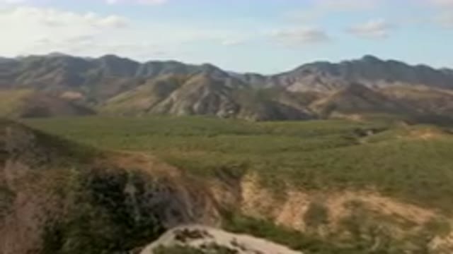 CABO PULMO BCS MEXICO-2024: Mountains With A Dirt Road In The Middle Of Them