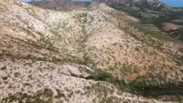 CABO PULMO BCS MEXICO-2024: Train That Is Going Through The Mountains On The