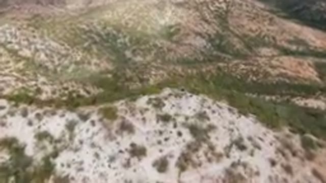 CABO PULMO BCS MEXICO-2024: Aerial Person Laying On A Hill With A Dog
