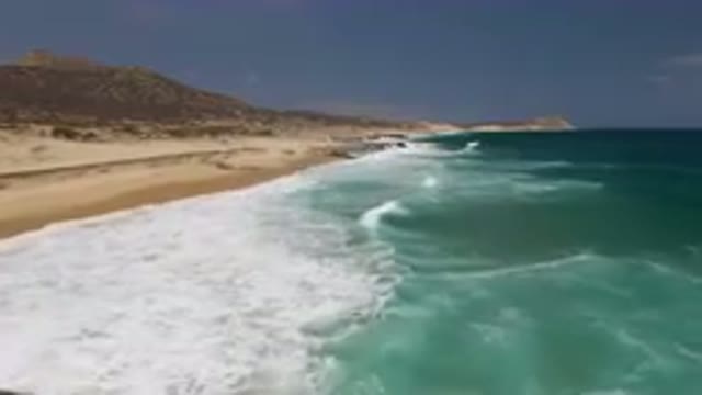 LAGUNA BEACH EAST CAPE BCS MEXICO-2023: Beach With Waves Coming In