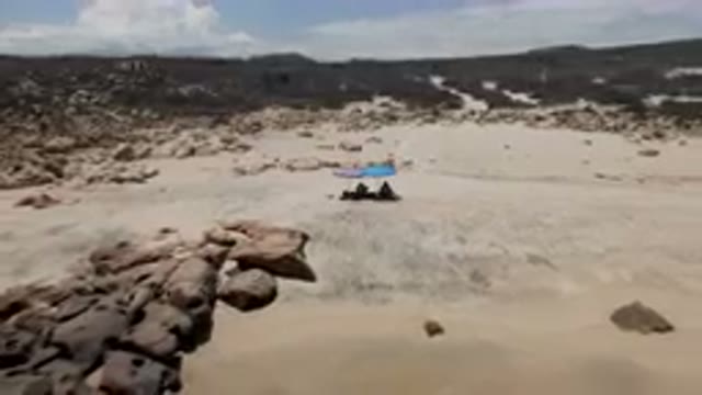 EAST CAPE BCS MEXICO-2023: Hanging Out Under Large Beach Umbrellas