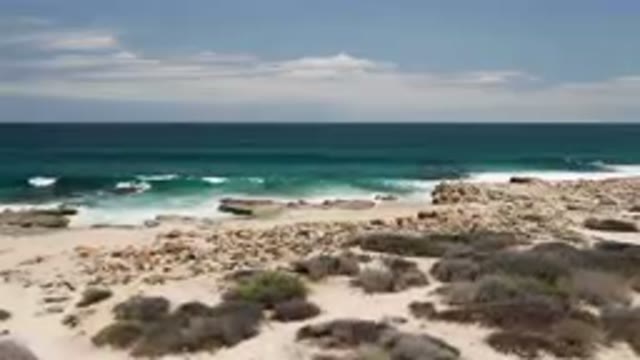 LAGUNA BEACH EAST CAPE BCS MEXICO-2023: Man Standing On A Rocky Beach With A