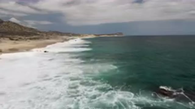 LAGUNA BEACH EAST CAPE BCS MEXICO-2023: Beach With Waves Coming In