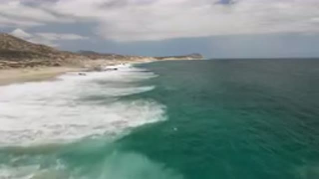 LAGUNA BEACH EAST CAPE BCS MEXICO-2023: Beach With Waves Coming In