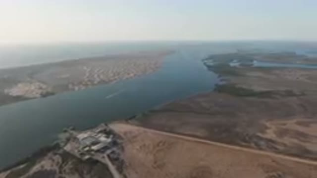 ALDOFO LOPEZ MATEOS BCS MEXICO-2023: Aerial View of Large Body of Water and River Delta