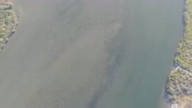 ALDOFO LOPEZ MATEOS BCS MEXICO-2023: Aerial River With A Few Islands In The