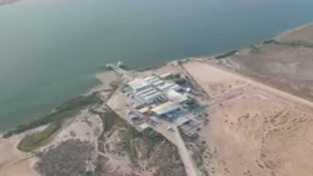 ALDOFO LOPEZ MATEOS BCS MEXICO-2023: Aerial Large Building Near A Body Of Water