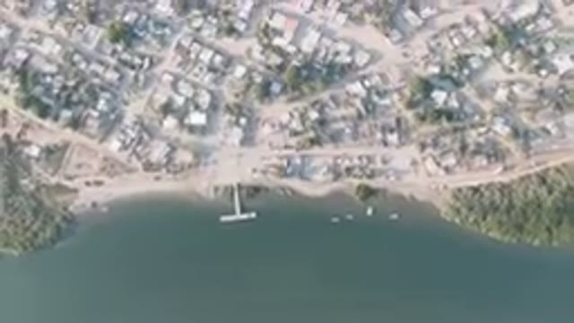 ALDOFO LOPEZ MATEOS BCS MEXICO-2023: Aerial View Of A City With A Small Dock