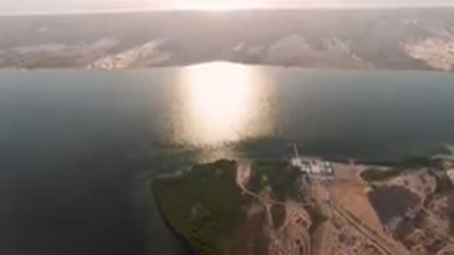 ALDOFO LOPEZ MATEOS BCS MEXICO-2023: Aerial Large Body Of Water With A Small Island
