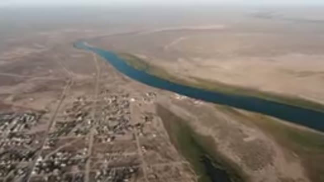 ALDOFO LOPEZ MATEOS BCS MEXICO-2023: Aerial River Running By A City
