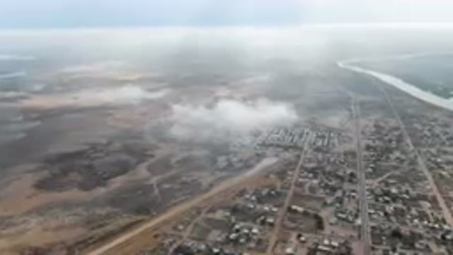 ALDOFO LOPEZ MATEOS BCS MEXICO-2023: Aerial City With A River And A River