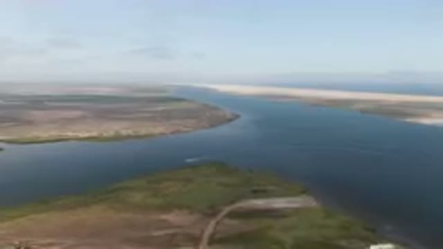 ALDOFO LOPEZ MATEOS BCS MEXICO-2023: Aerial Body Of Water With A Boat In It