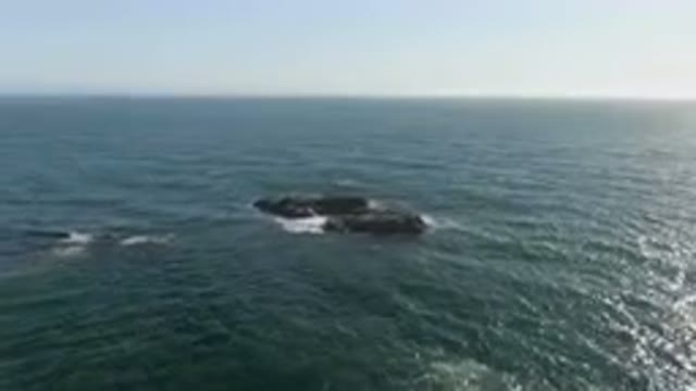 BAHIA ASCUNCION BCS MEXICO-2023: Aerial View of Ocean and Rocky Coastline