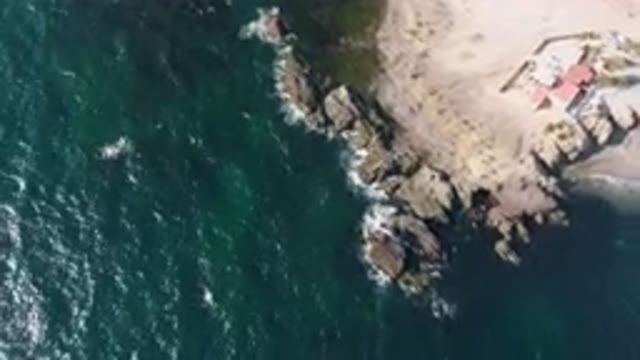 BAHIA ASCUNCION BCS MEXICO-2023: Aerial Beach With A House And A Boat