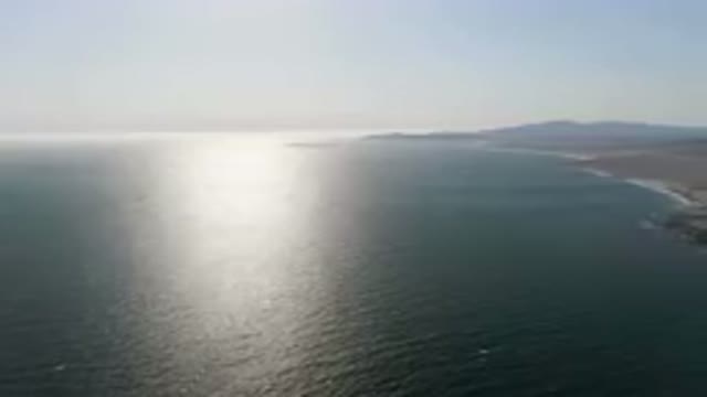 BAHIA ASCUNCION BCS MEXICO-2023: Flying Over The Ocean With A Plane In The Sky