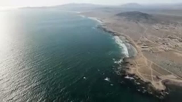 BAHIA ASCUNCION BCS MEXICO-2023: Aerial Beach And Town With Body Of Water