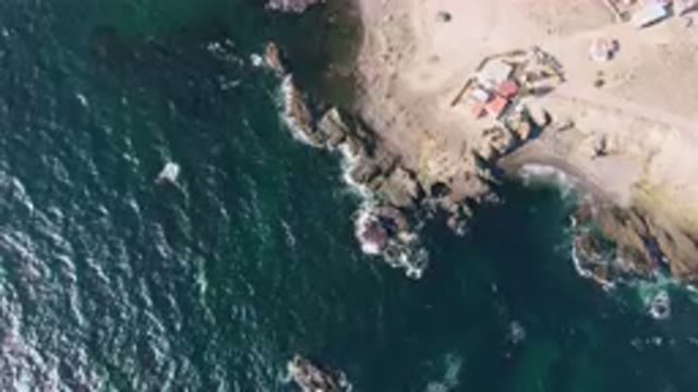 BAHIA ASCUNCION BCS MEXICO-2023: Aerial Beach With A Sandy Shoreline And A Body