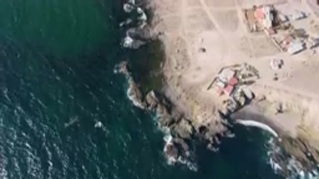 BAHIA ASCUNCION BCS MEXICO-2023: Aerial Beach With A Lot Of Houses And A Body Of Water
