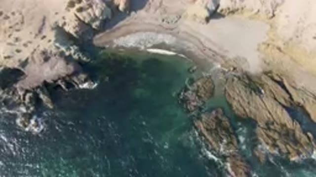 BAHIA ASCUNCION BCS MEXICO-2023: Aerial Beach With A Sandy Shore And A Body Of Water