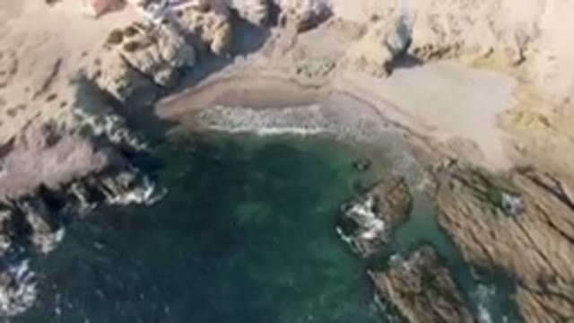 BAHIA ASCUNCION BCS MEXICO-2023: Aerial Beach With House And Body Of Water