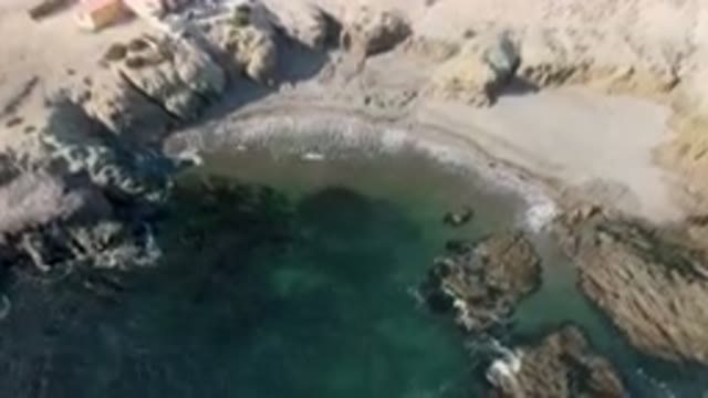 BAHIA ASCUNCION BCS MEXICO-2023: Aerial Beach With A Cliff And A House
