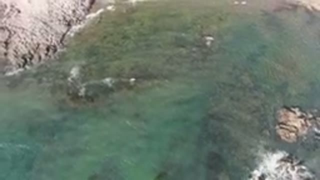 BAHIA ASCUNCION BCS MEXICO-2023: Aerial Beach With A Body Of Water And A Cliff