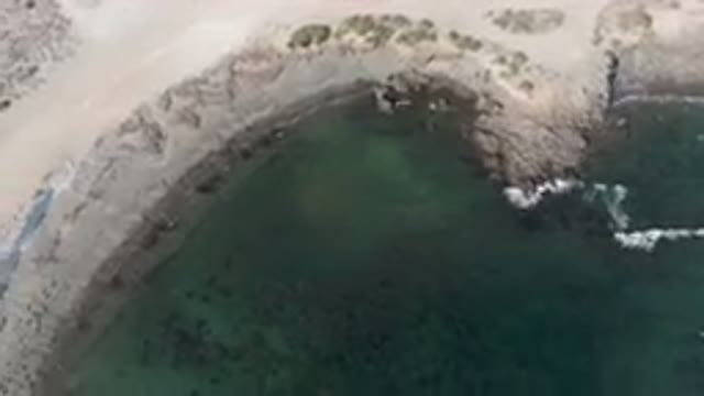 BAHIA ASCUNCION BCS MEXICO-2023: Aerial Beach With A Boat And A Beach House
