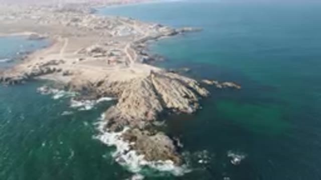 BAHIA ASCUNCION BCS MEXICO-2023: Aerial Small Island In The Middle Of The Ocean