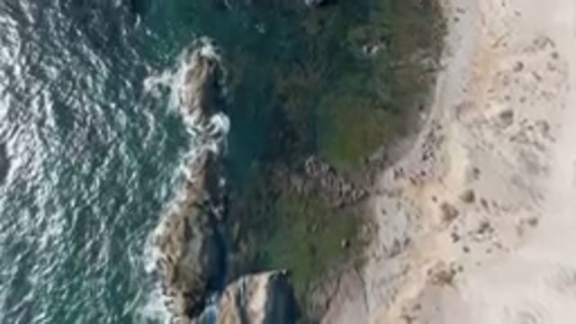 BAHIA ASCUNCION BCS MEXICO-2023: Aerial View Of Beach Near Water And Rocks