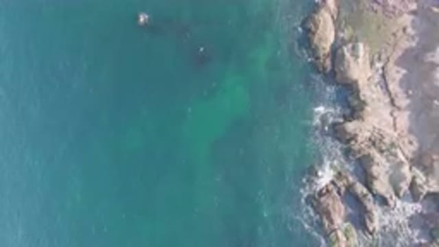 BAHIA ASCUNCION BCS MEXICO-2023: Bird's Eye View of Water and Rocks