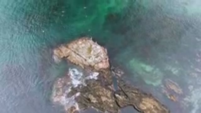 BAHIA ASCUNCION BCS MEXICO-2023: Bird's Eye View of Water and Rocks