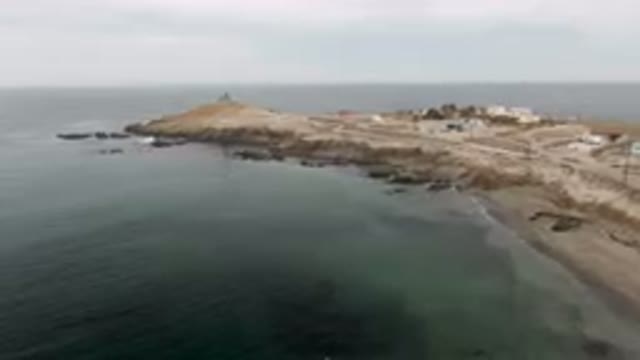 BAHIA ASCUNCION BCS MEXICO-2023: Small Island With A Lighthouse On Top Of It