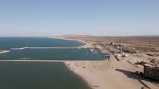 SAN FELIPE BC MEXICO-2023: Aerial Beach and City With a Pier
